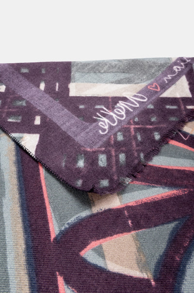 Sciarpa Anekke rettangolare con fantasia geometrica