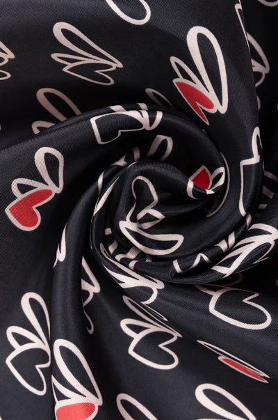 Foulard Anekke quadrato con cuori