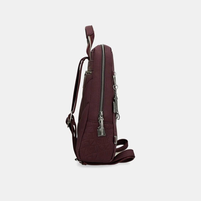 Zaino Anekke con stampa astratta e dettagli metallici