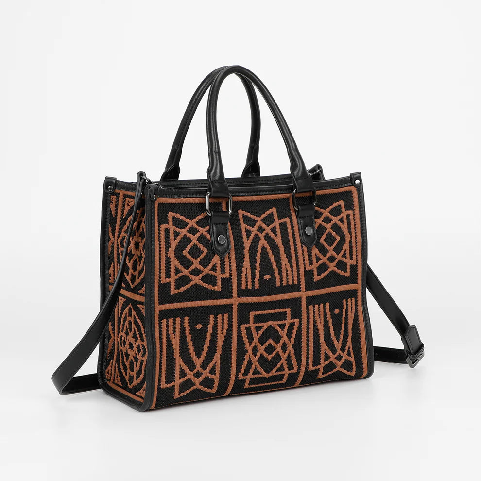 Mimi Mua borsa shopping con fantasia geometrica