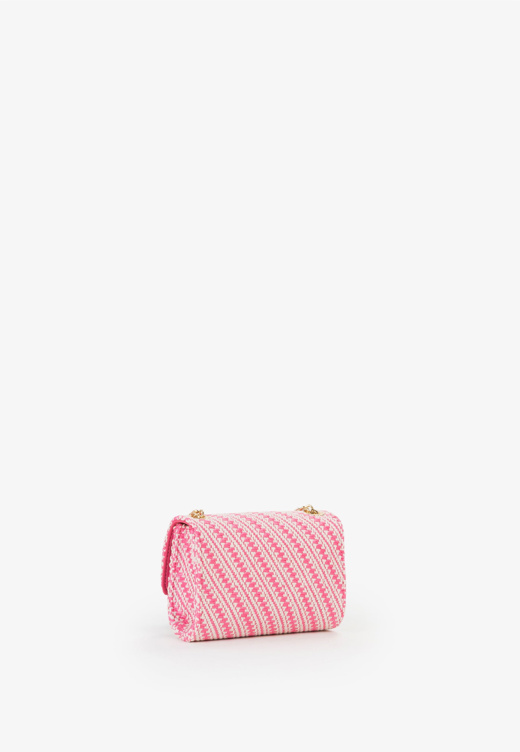 Mini bag donna Mario Valentino in tessuto intrecciato con tracolla a catena FUXIA-MULTI TU | Giò Fashion