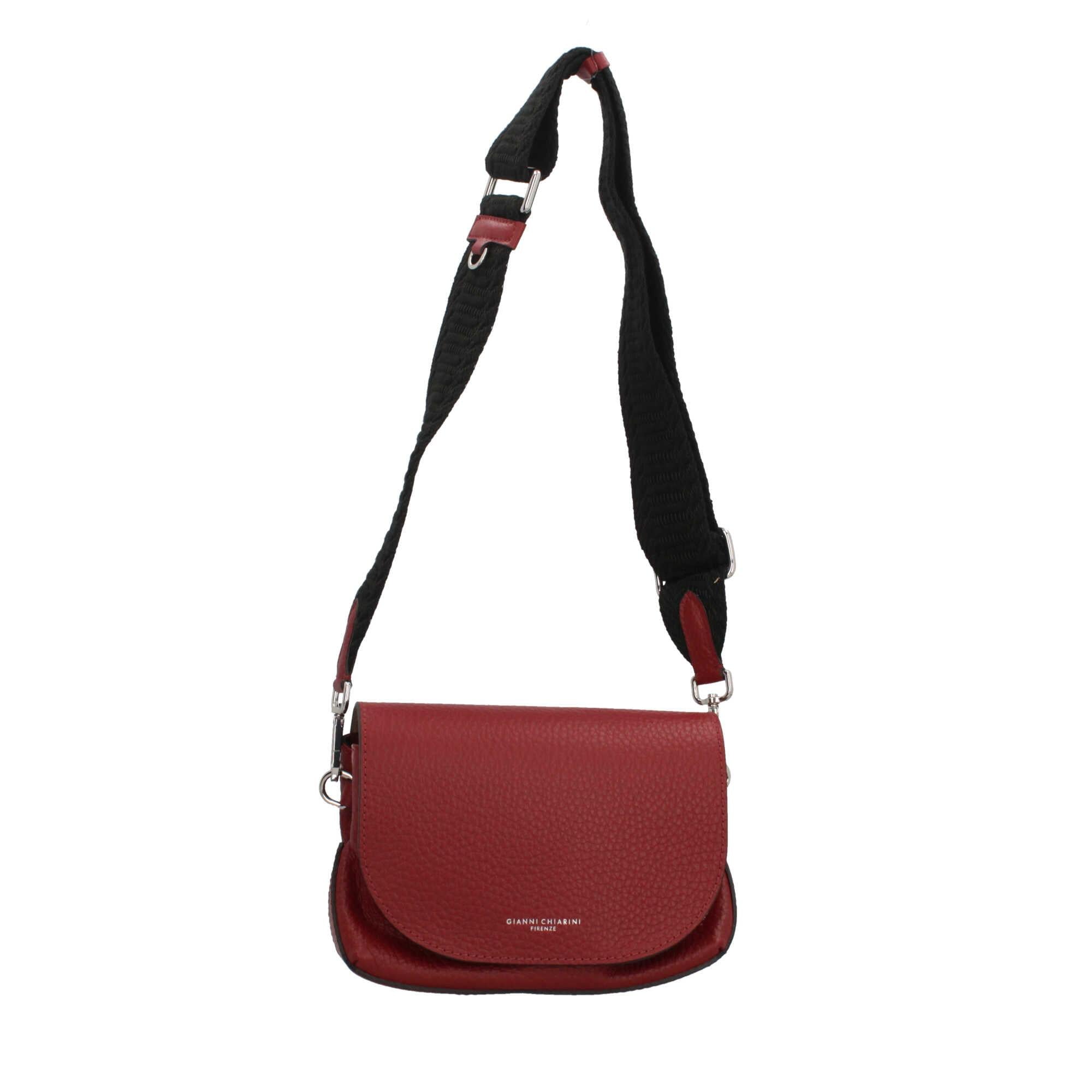 Gianni Chiarini Minerva - Borsa a Tracolla in Pelle Maxi-Grain con Chiusura Magnetica