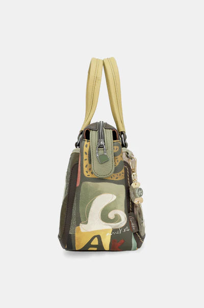 Borsa a mano Anekke con tracolla regolabile e stampa frontale iconica VERDE TU | Giò Fashion