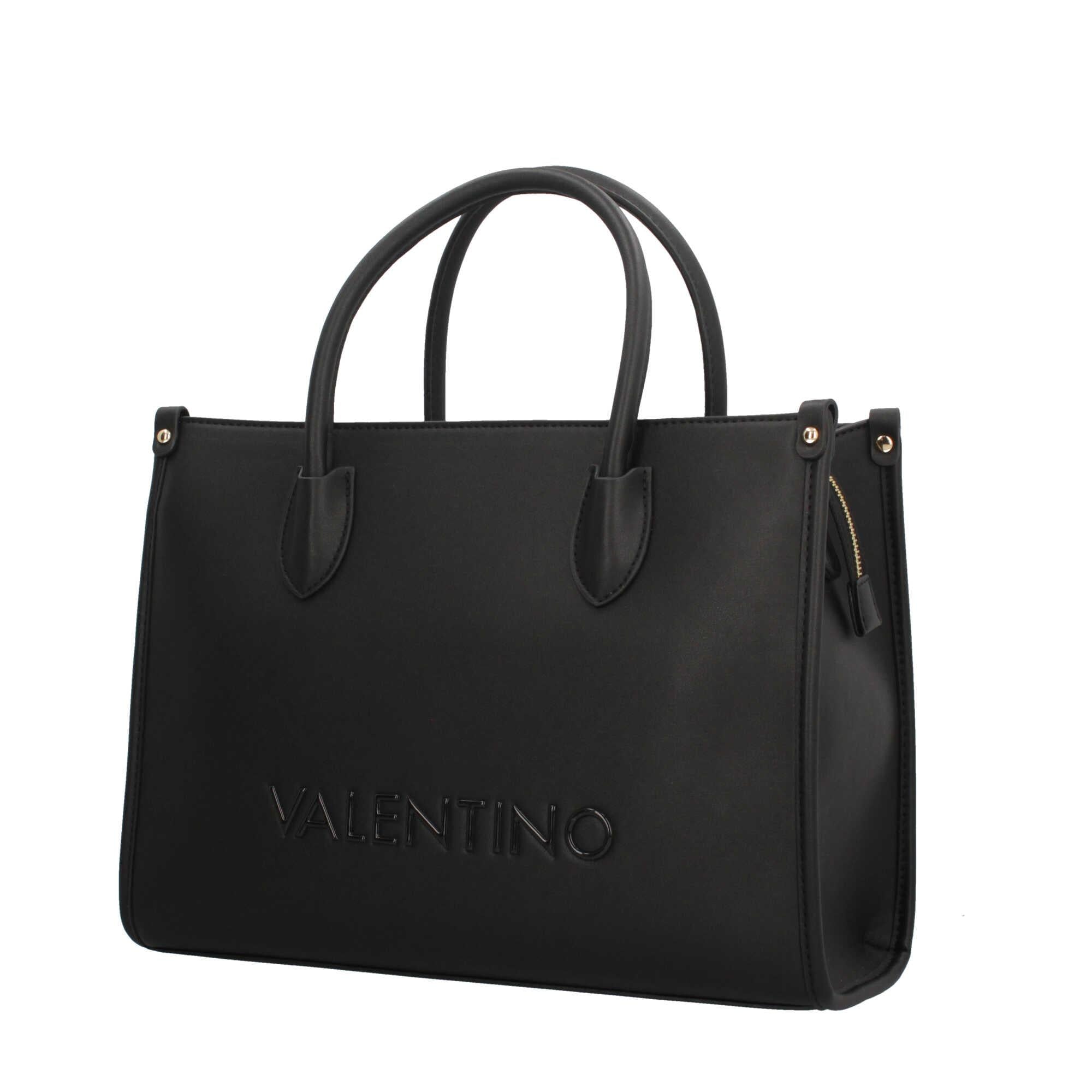 Borsa Shopping Valentino con Tracolla Staccabile e Maxi Logo in Gomma