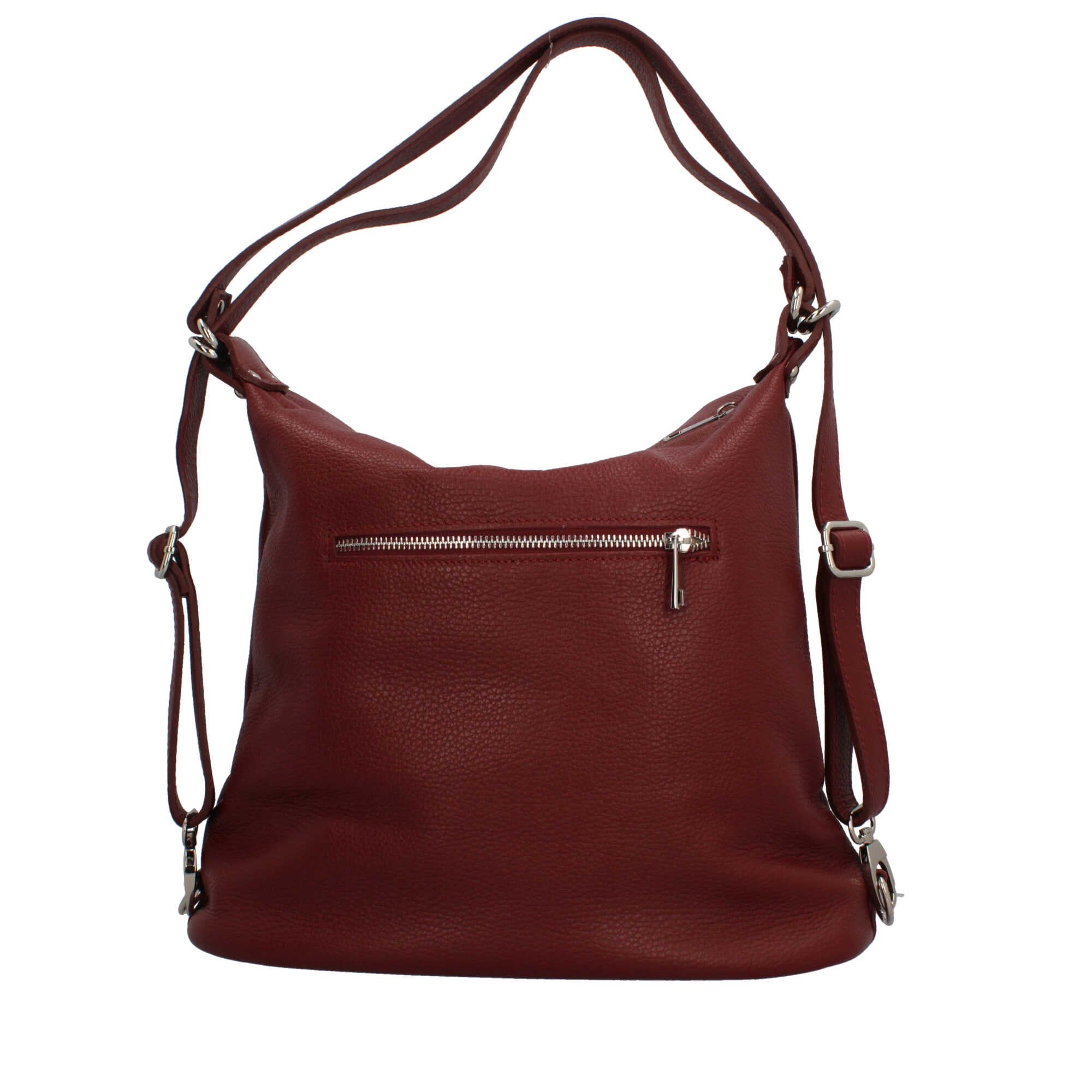 Borsa zaino Made in Italy con tasche frontali e tracolla regolabile BORDEAUX TU | Giò Fashion