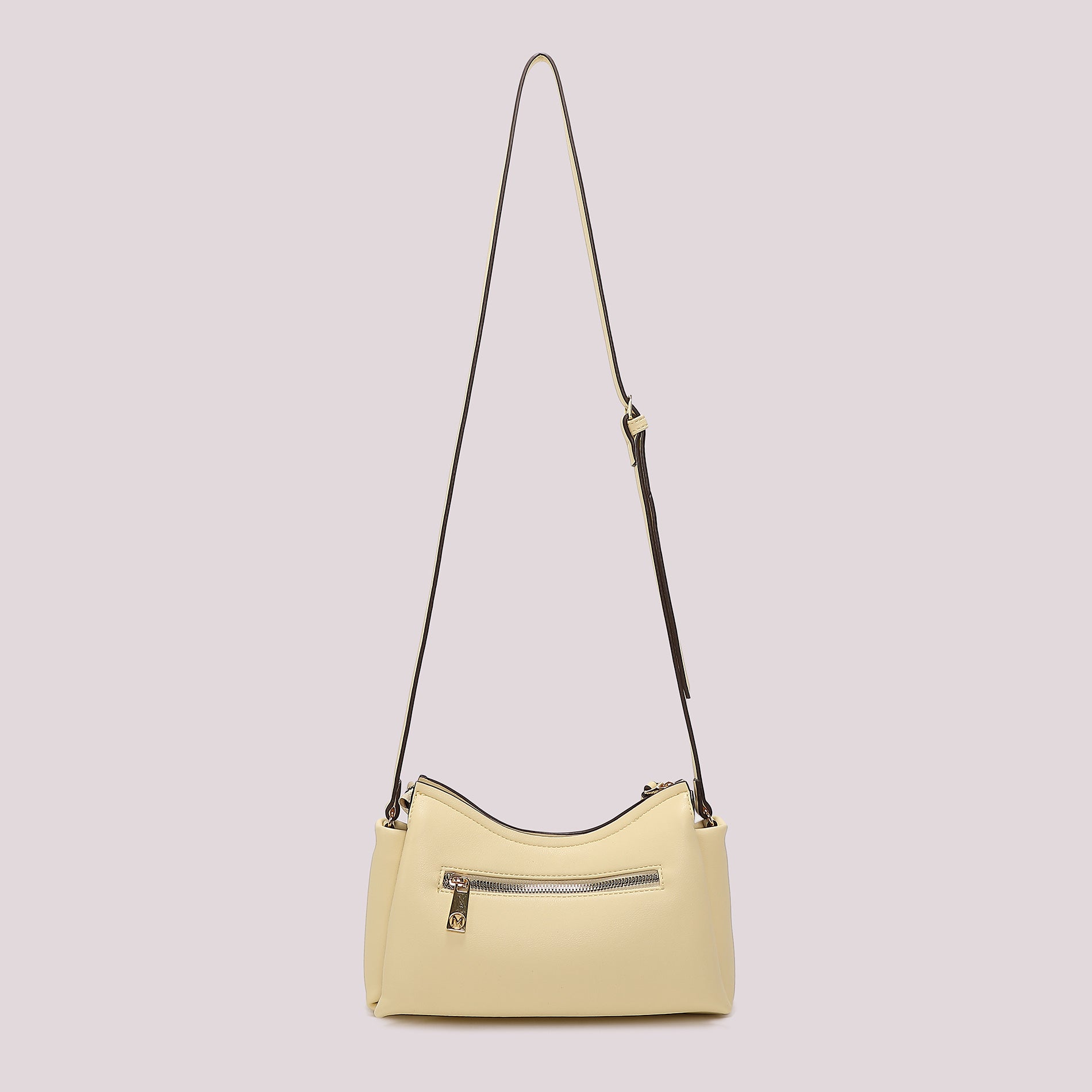 Mimi Mua borsa a tracolla compatta con zip Giallo TU | Giò Fashion