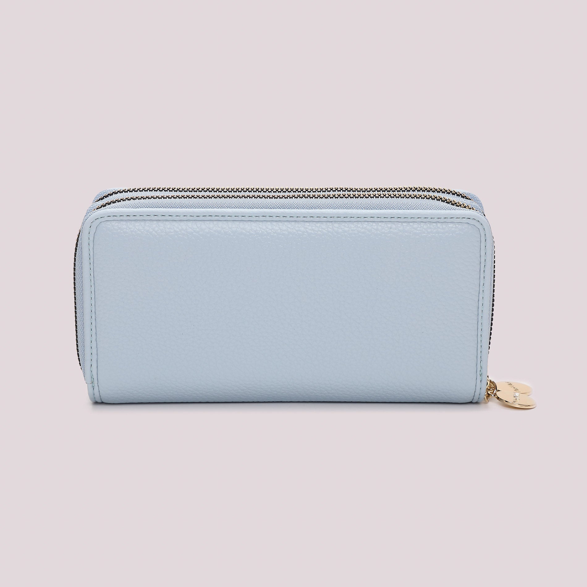 Mimi Mua portafoglio donna grande con zip design geometrico AZZURRO TU | Giò Fashion
