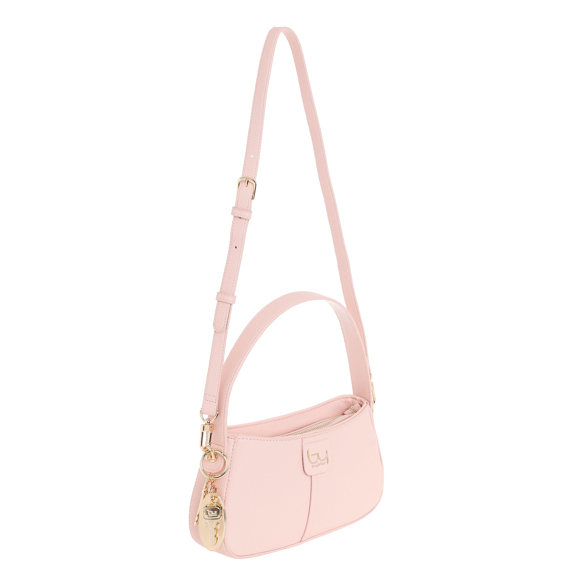 Borsa a spalla Byblos donna compatta con manico corto e tracolla regolabile Rosa TU | Giò Fashion