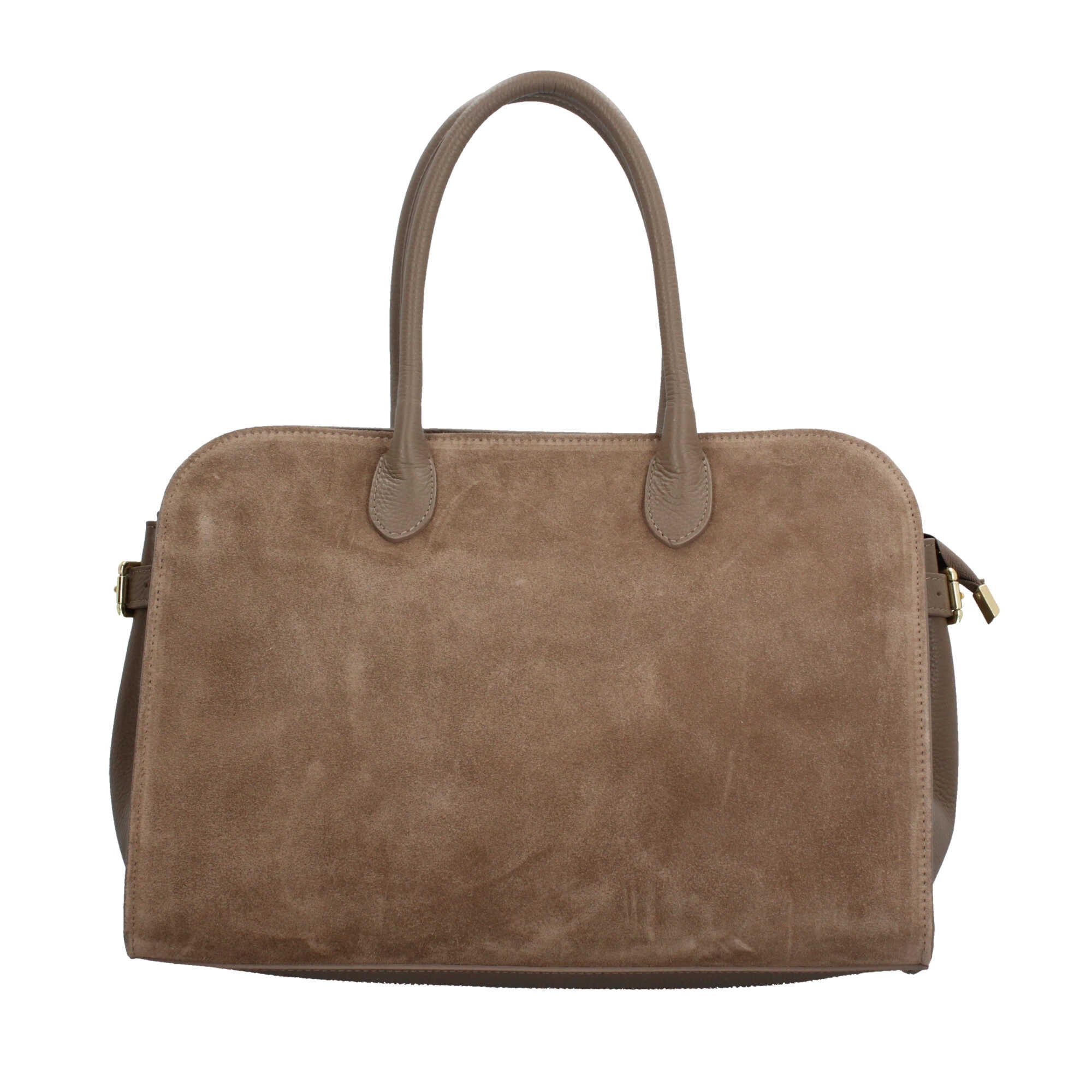 Borsa shopping a spalla in vera pelle Made in Italy