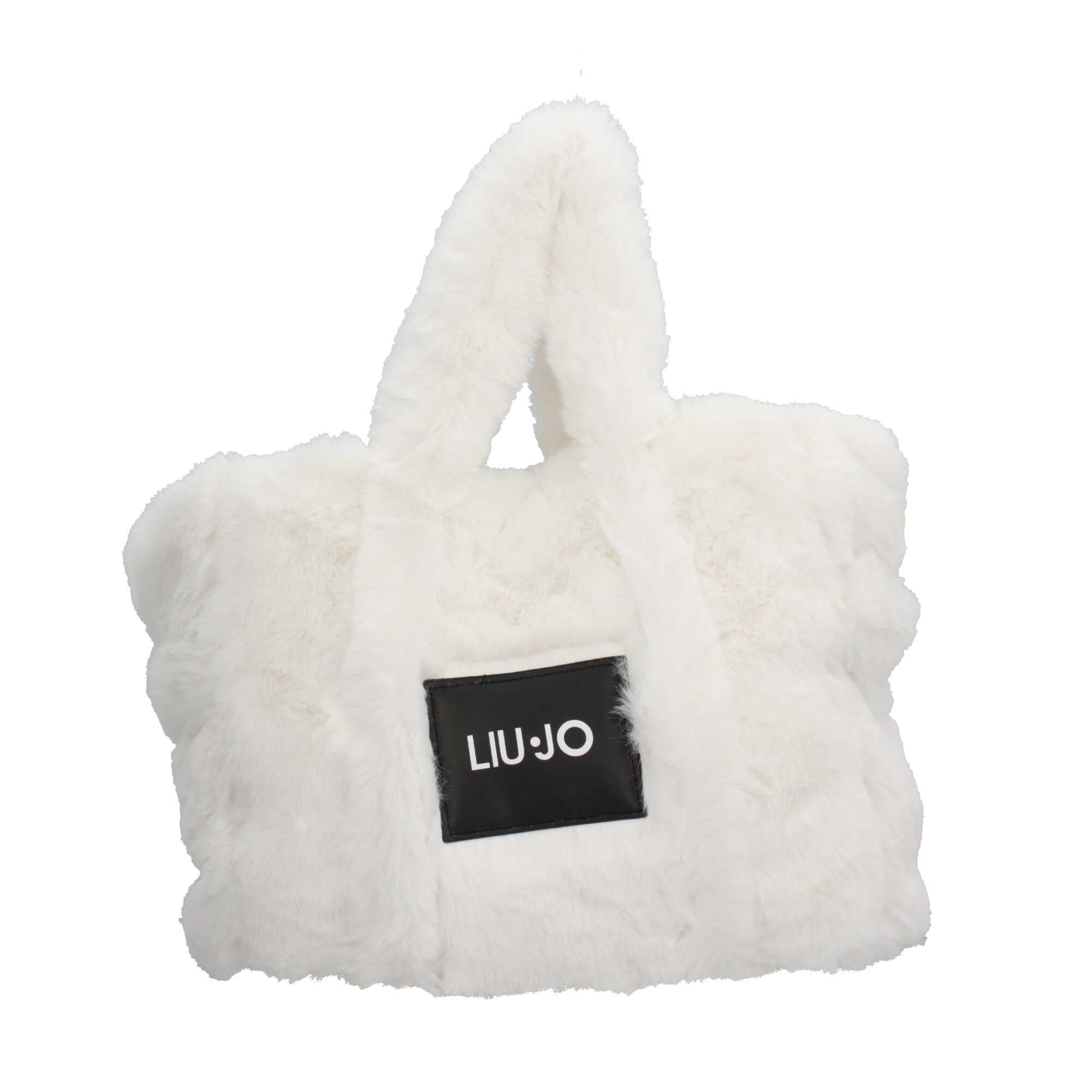 Borsa in eco-pelliccia con logo applicato di Liu Jo