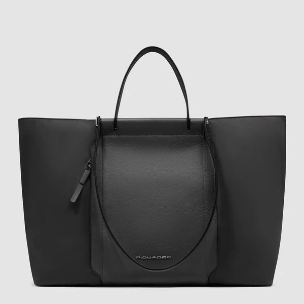 Piquadro borsa porta PC 15.6" in pelle con protezione antiurto e RFID Nero TU | Giò Fashion