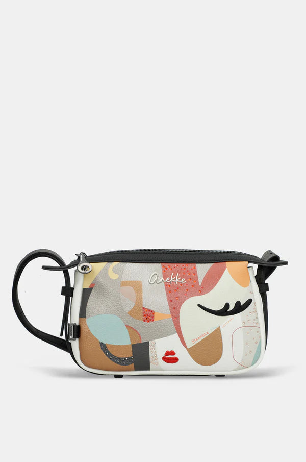 Borsa Tracolla Anekke Donna Piccola con Zip e Tracolla Regolabile Nero TU | Giò Fashion