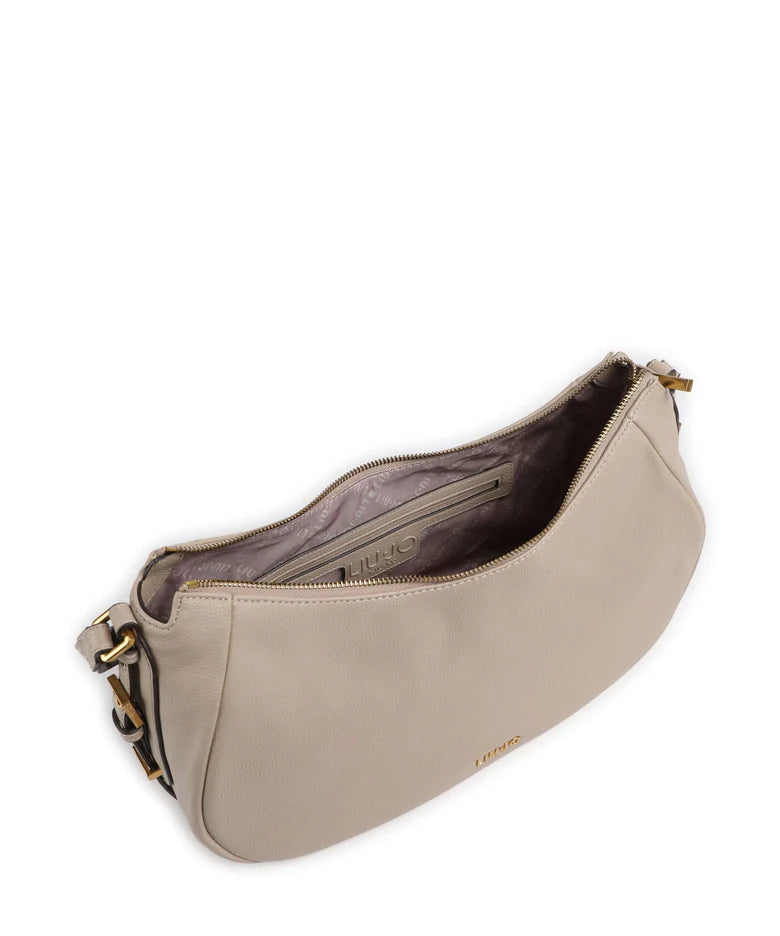 Borsa a Spalla Donna Liu Jo in Pelle con Tracolla Regolabile Beige TU | Giò Fashion