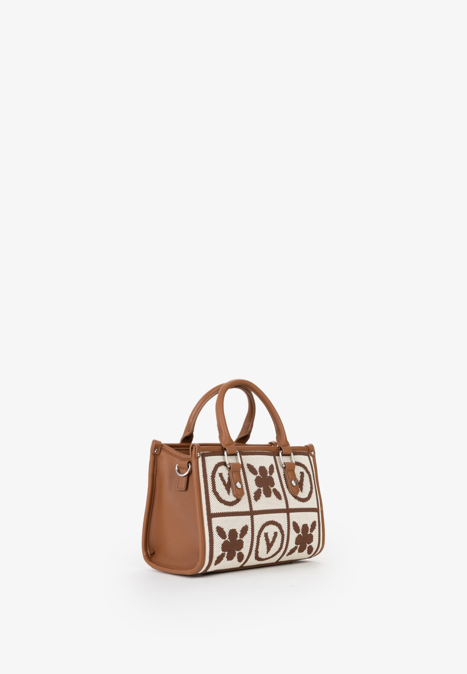 Borsa a mano donna Mario Valentino con fantasia grafica e dettagli effetto pelle CUOIO/MULTICOLOR TU | Giò Fashion