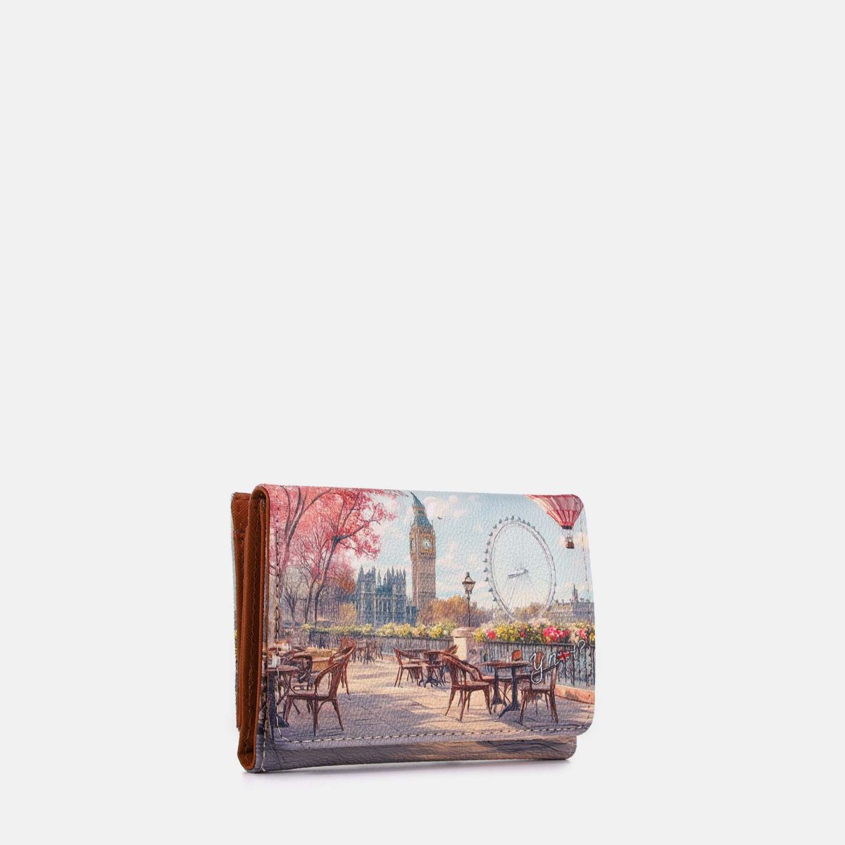 Portafoglio Donna Ynot? Yes Bag Paris con Patta e Zip in Ecopelle