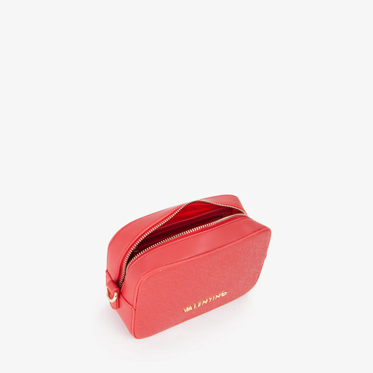 Valentino borsa a tracolla donna compatta con logo in rilievo Rosso TU | Giò Fashion