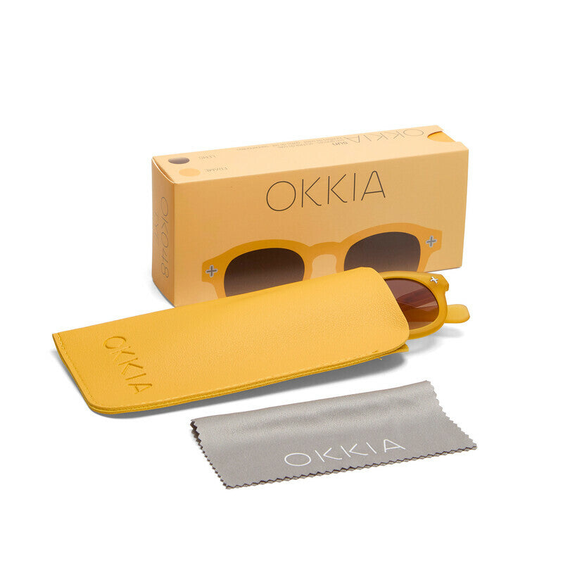 OKKIA Milano Occhiali da Sole Unisex con Lenti Sfumate e Protezione UV400