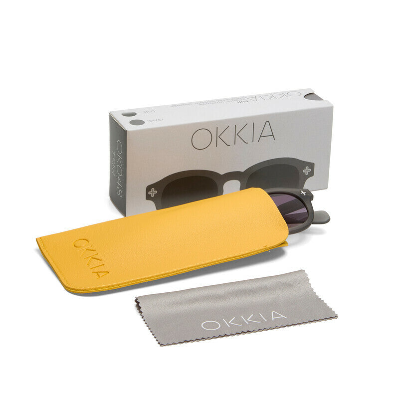 OKKIA Milano Occhiali da Sole Unisex con Lenti Sfumate e Protezione UV400