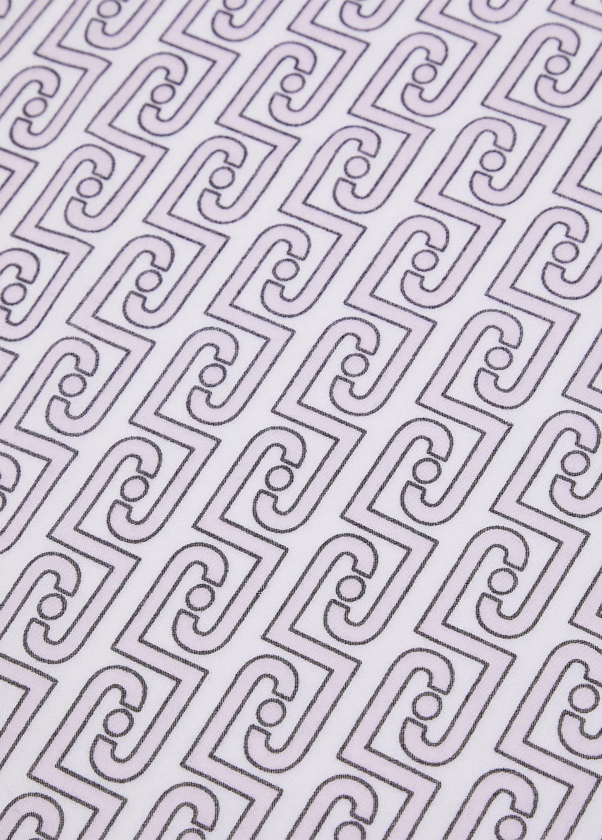 Sciarpa Liu Jo donna con logo e motivo grafico Soft peony TU | Giò Fashion
