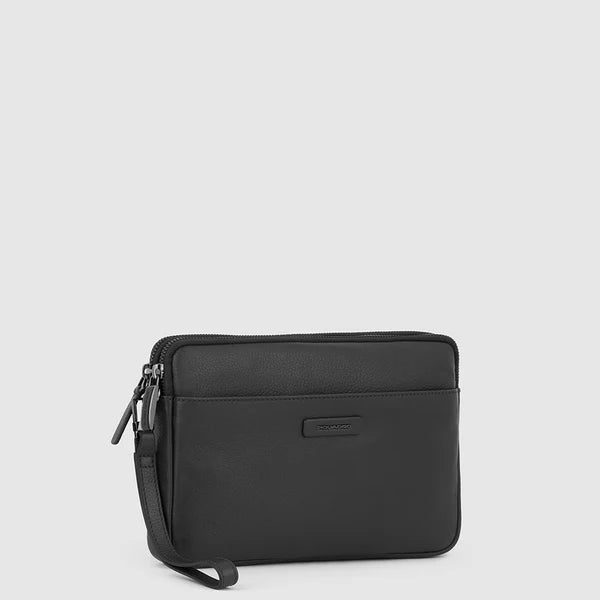 Pochette Piquadro in pelle con porta iPad mini e 8 fessure carte di credito NERO TU | Giò Fashion