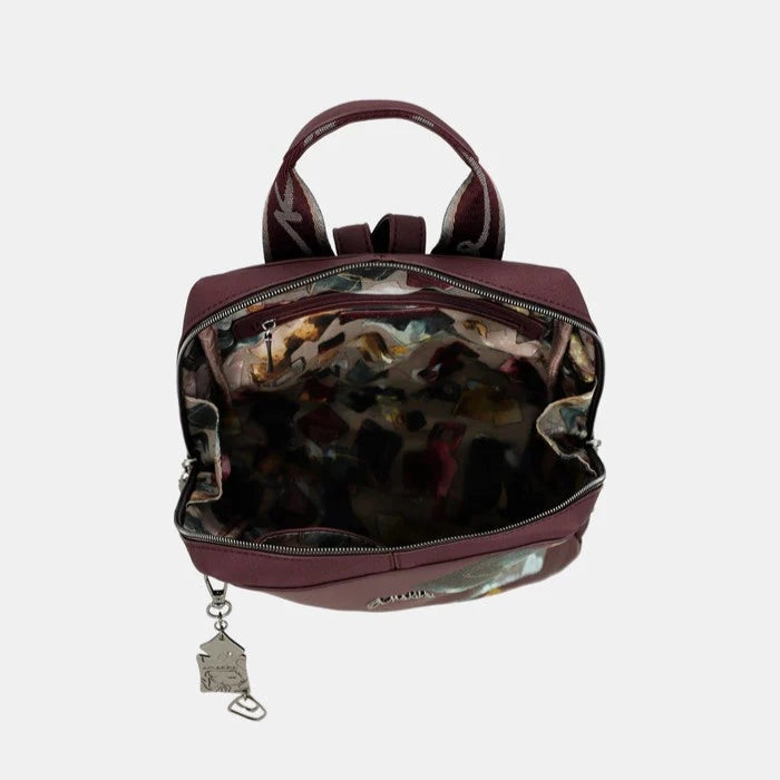 Zaino Anekke con stampa astratta e dettagli metallici