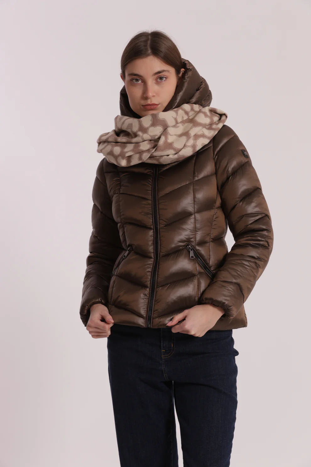 Sciarpa donna Mimi Mua con fantasia animalier