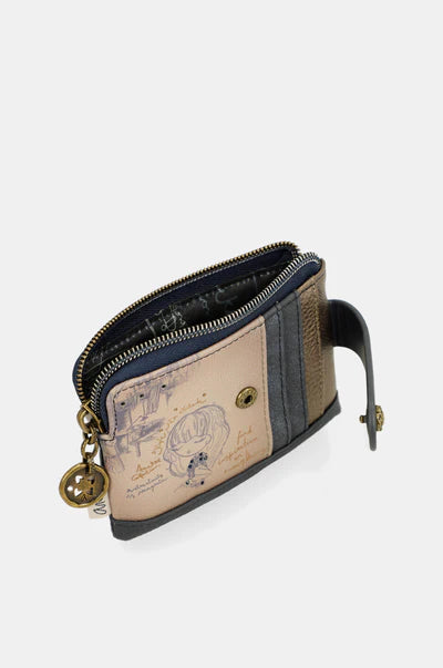 Portafoglio compatto Anekke Contemporary con chiusura a bottone