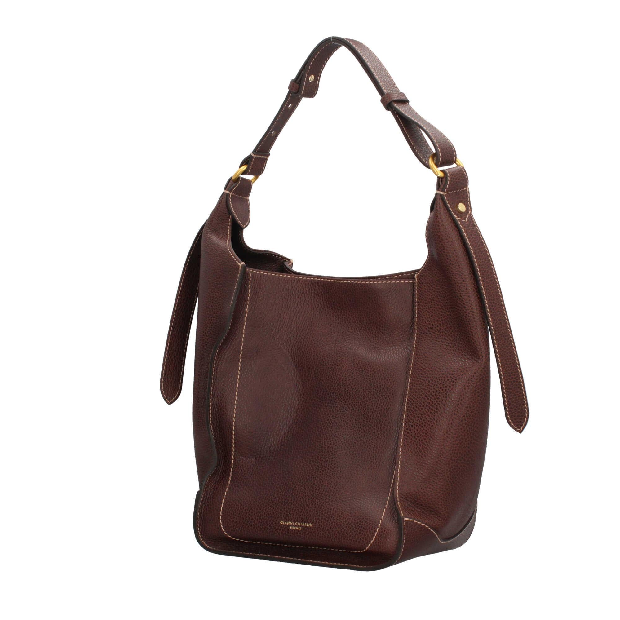 Gianni Chiarini Olly  Hobo Bag Sportiva in Pelle Martellata con Dettagli a Contrasto