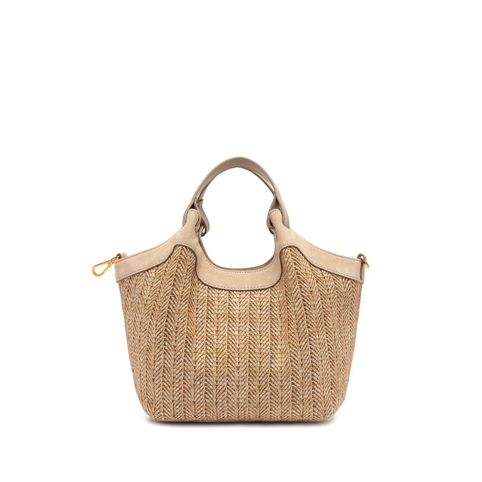 Borsa a Tracolla media Gianni Chiarini Dua in intreccio Sabbia TU | Giò Fashion