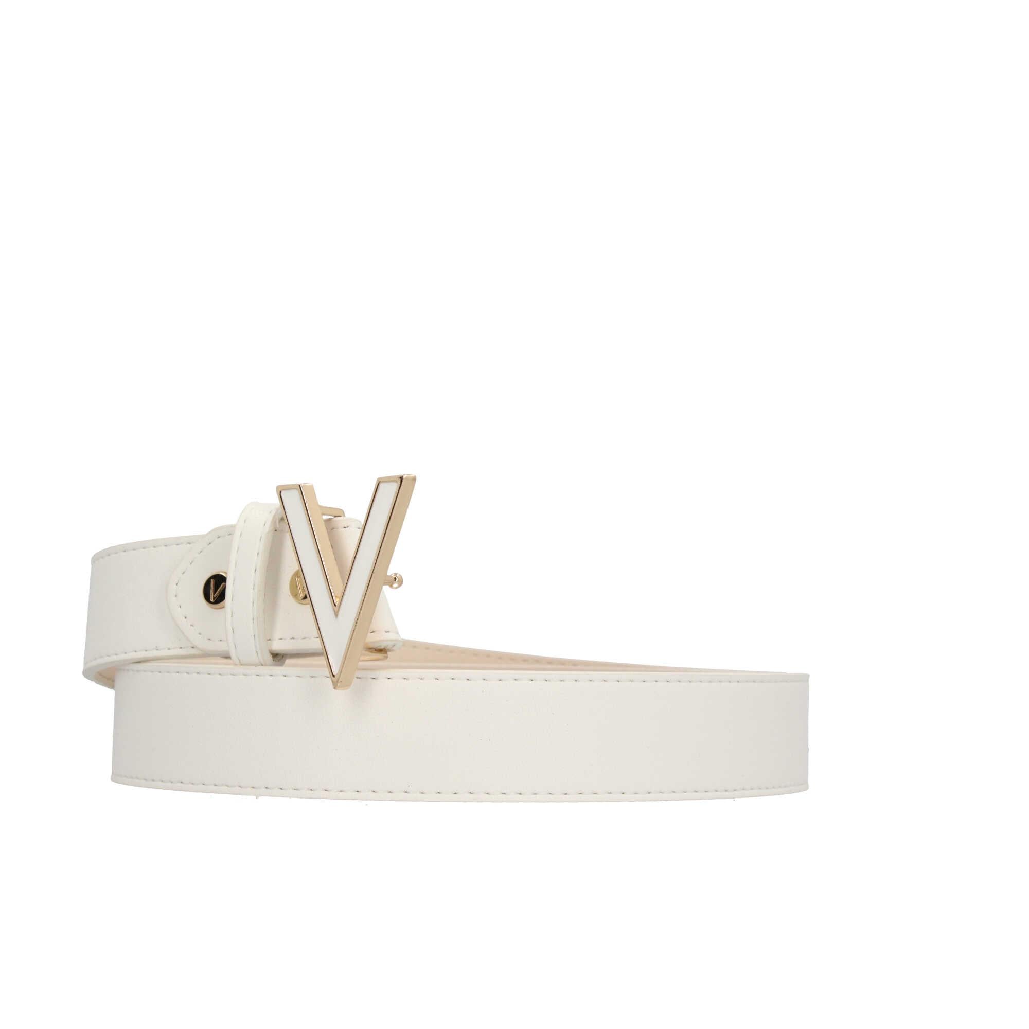 Cintura Valentino con Logo V in Rilievo e Dettagli in Metallo