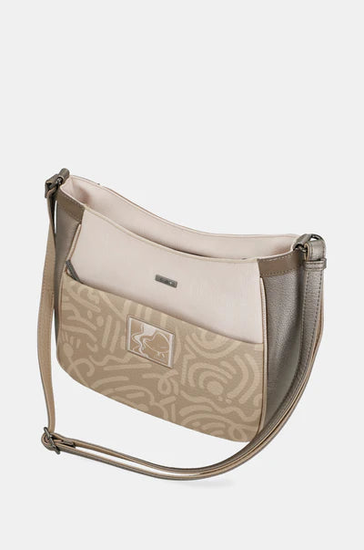 Borsa tracolla donna Anekke con zip e tracolla regolabile capiente Beige TU | Giò Fashion