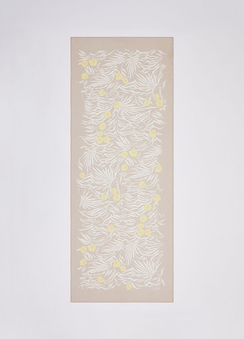 Sciarpa Liu Jo elegante con stampa grafica e design moderno Beige TU | Giò Fashion