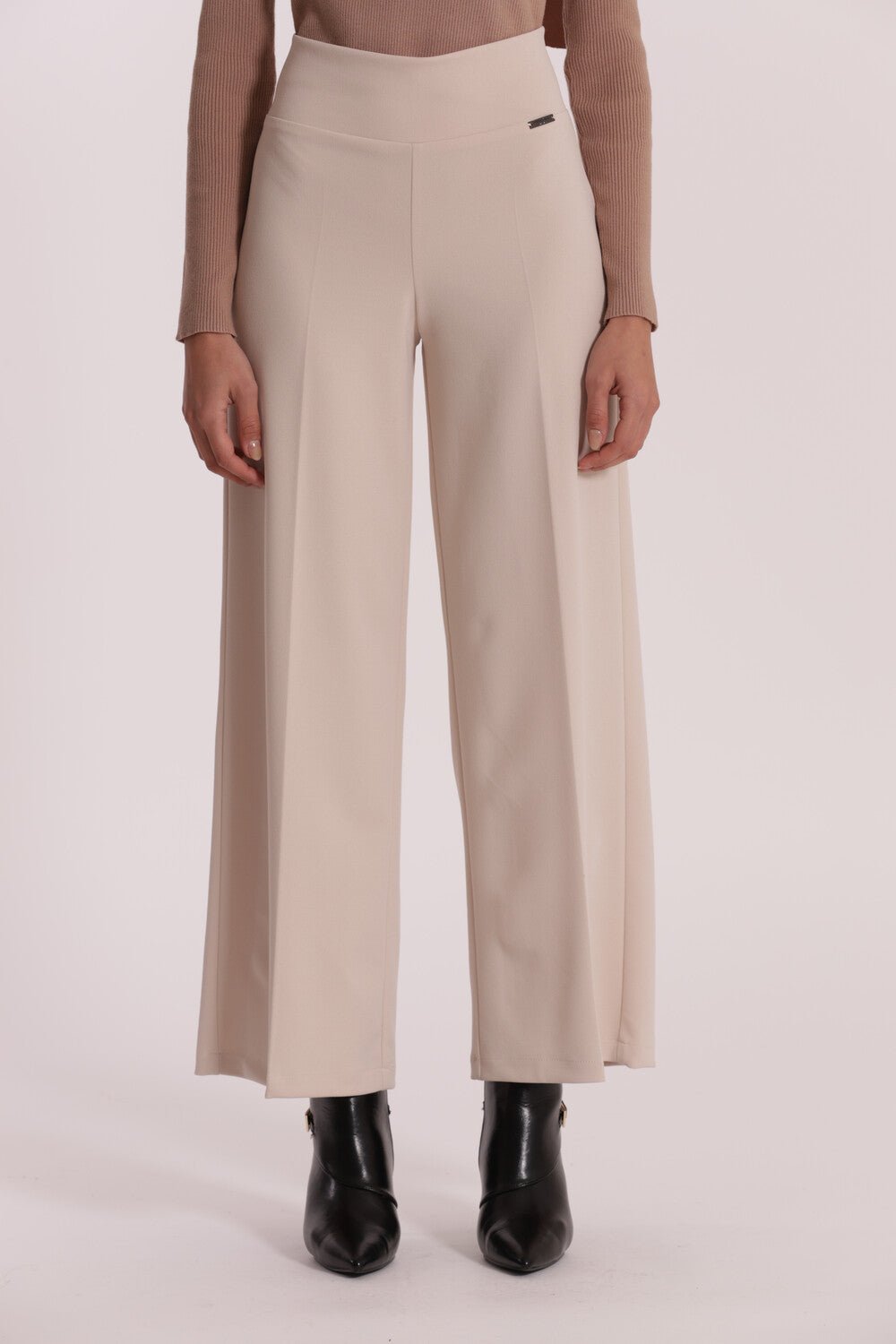 Pantalone palazzo Mimi Mua donna vita alta Beige L | Giò Fashion