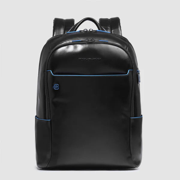 Zaino Piquadro in pelle porta PC e tablet con tasche frontali