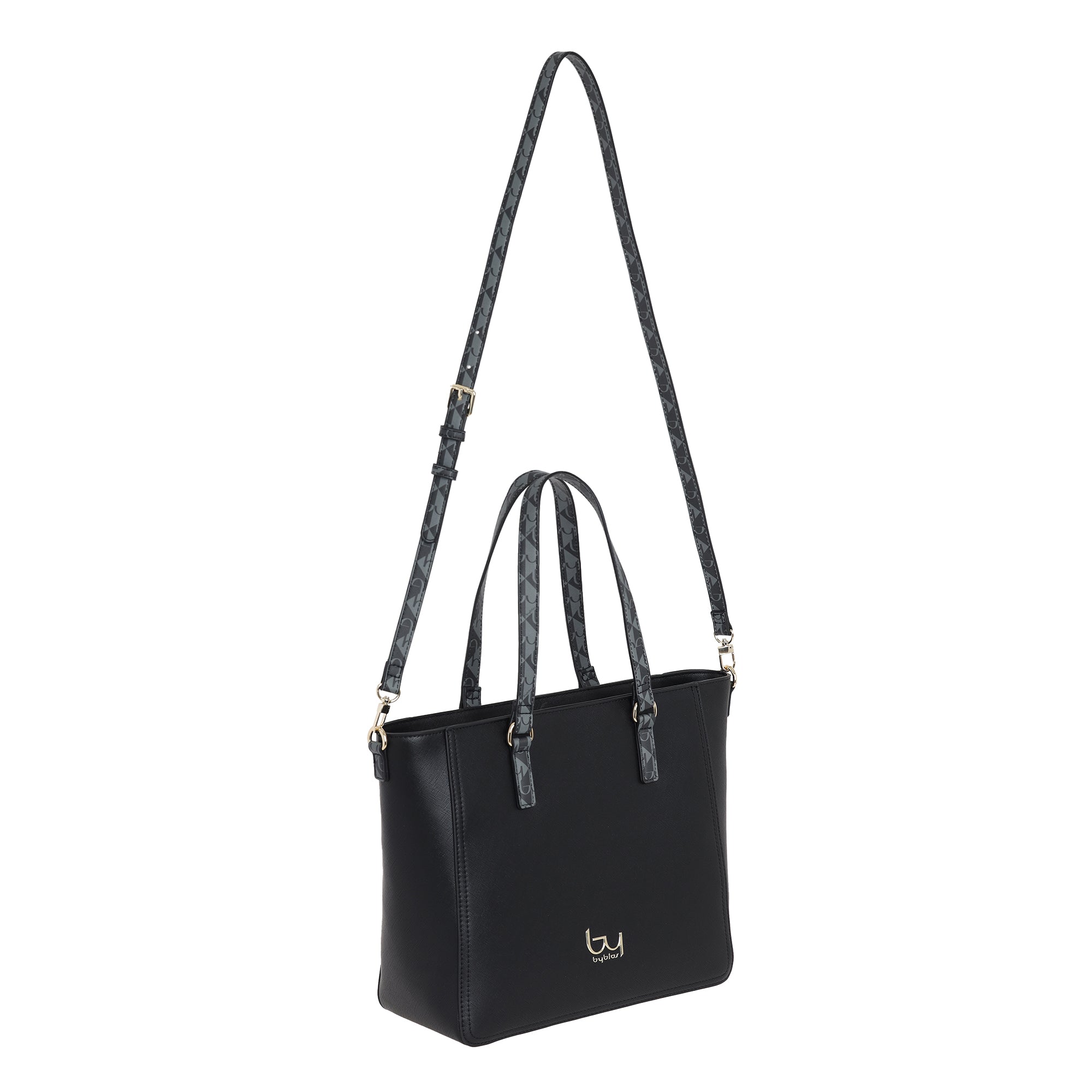 Borsa shopping Byblos donna capiente con doppio manico e tracolla regolabile Nero TU | Giò Fashion