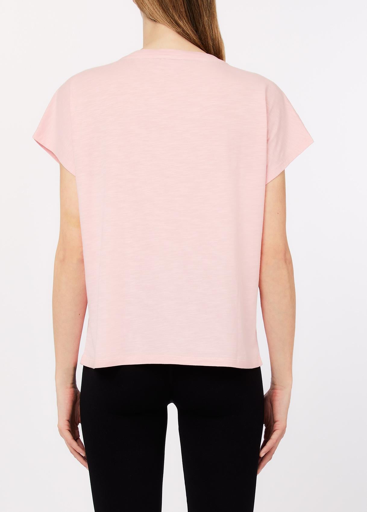 T shirt Liu Jo donna con logo gioiello applicato Rosa S | Giò Fashion