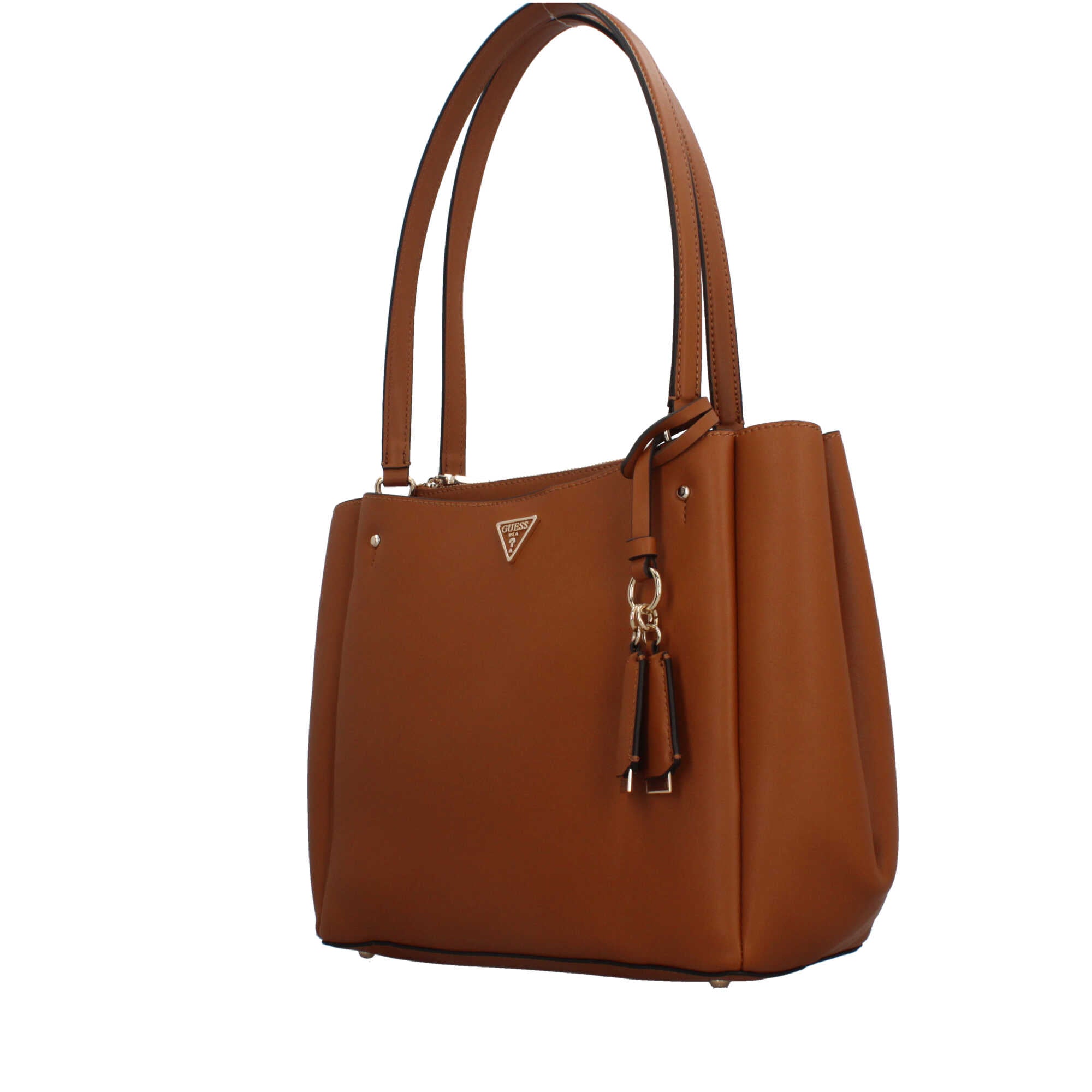 Guess shopper con charm e logo frontale elegante da donna Marrone TU | Giò Fashion