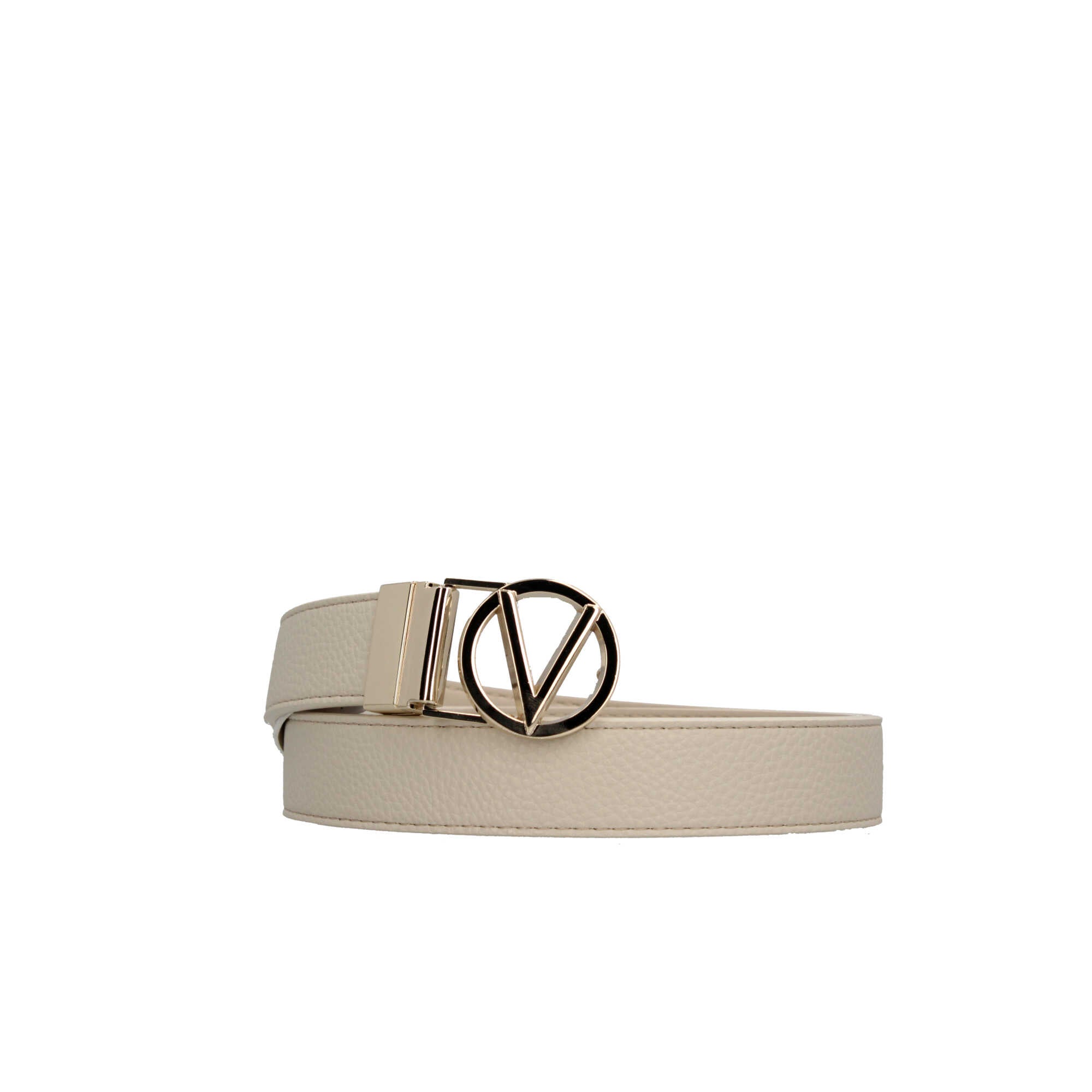 Cintura Valentino da Donna con Fibbia Logo in Metallo Beige L | Giò Fashion