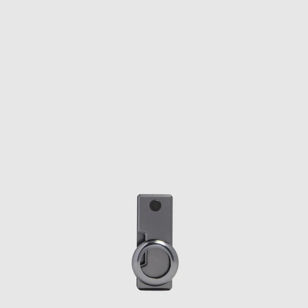 Piquadro Portachiavi Personalizzabile in Pelle e Metallo con Porta AirTag Blue Square Blu Notte