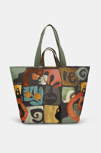Borsa mare Anekke capiente con doppi manici e chiusura con zip Grigio TU | Giò Fashion