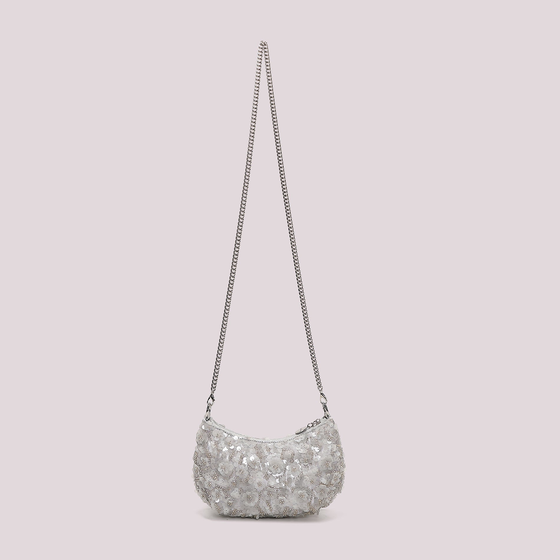 Mimi Mua borsa a spalla gioiello con paillettes e tracolla catena