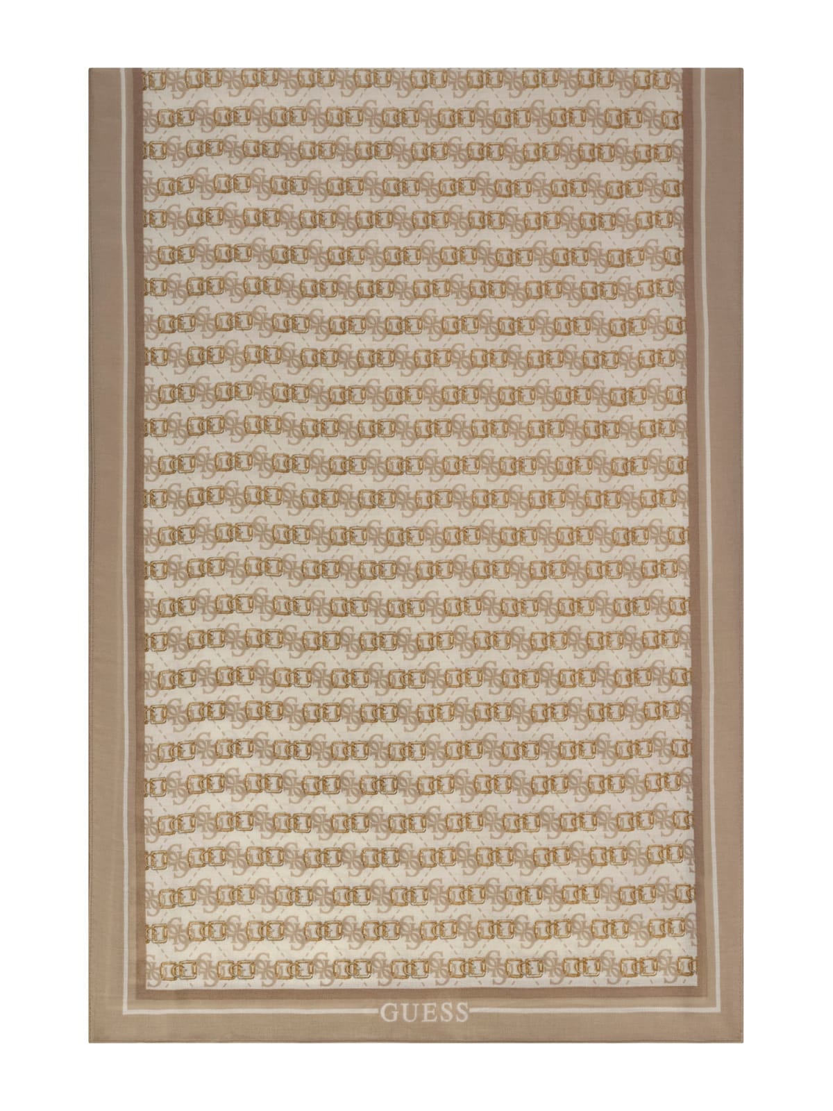Foulard Guess donna fantasia logo all over elegante TAUPE LOGO TU | Giò Fashion