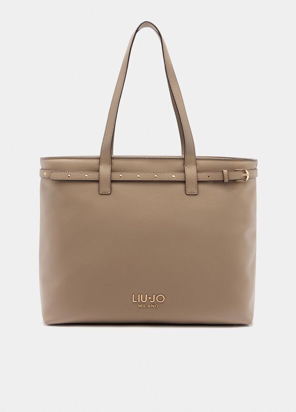 Shopper Liu Jo elegante con doppi manici e borchie decorative
