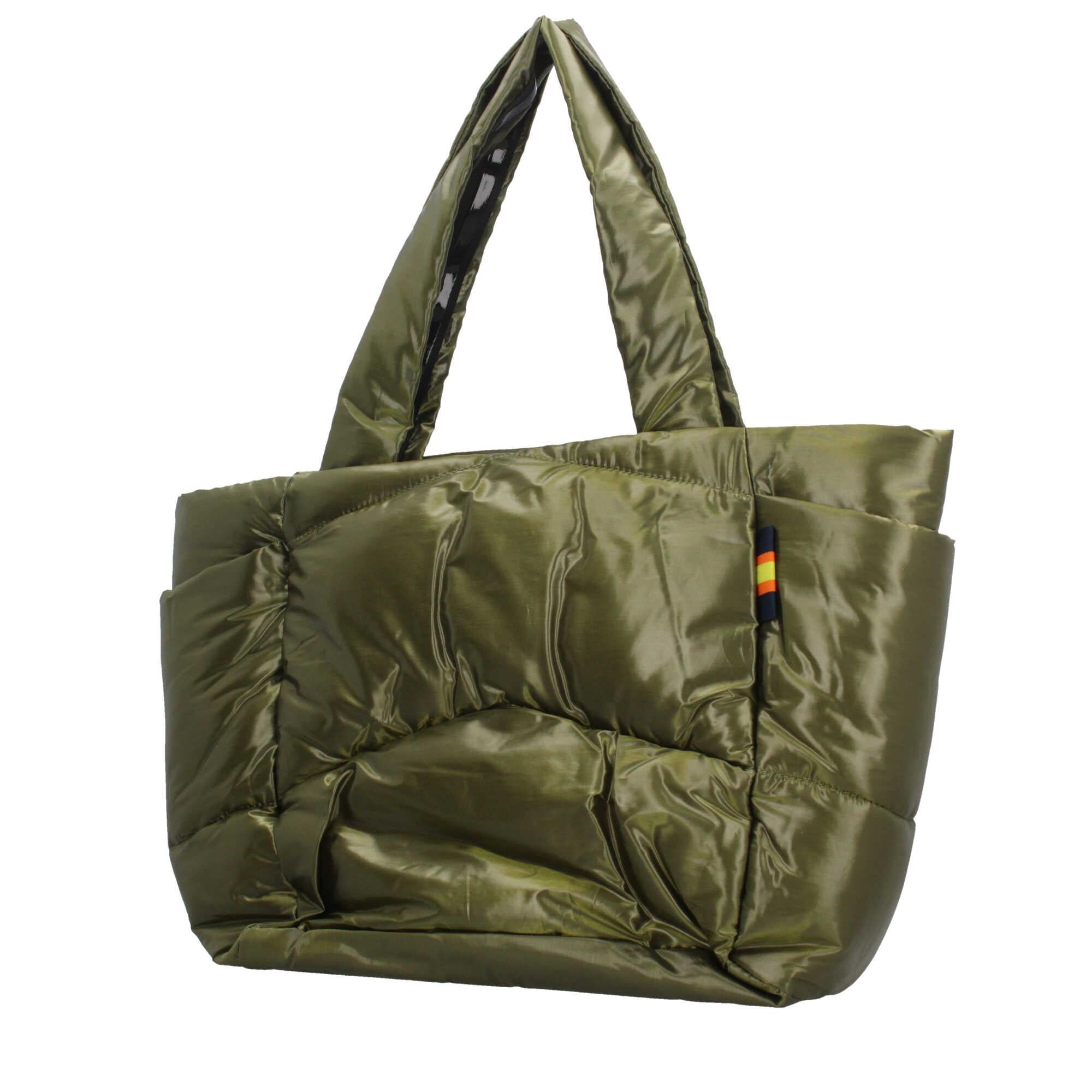 Borsa Tote Kway in Nylon Imbottito con Design Trapuntato