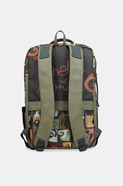 Zaino grande Anekke da viaggio con tasche VERDE TU | Giò Fashion