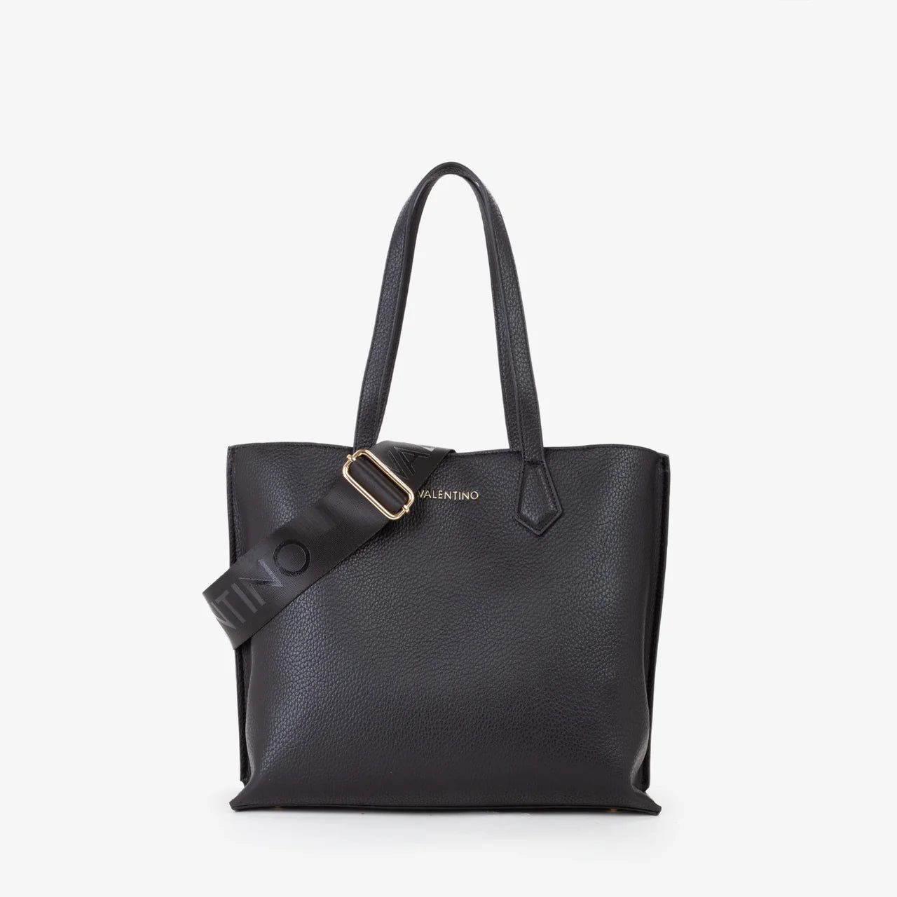 Valentino borsa shopper donna con tracolla logata Nero TU | Giò Fashion