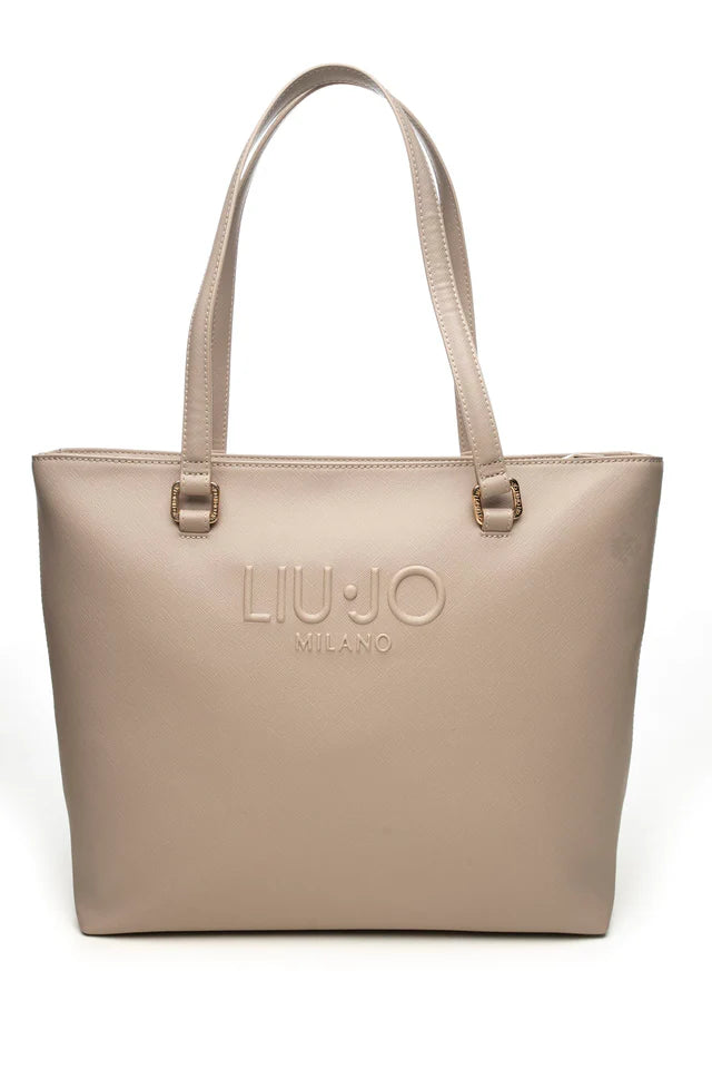 Shopper Liu Jo logo Milano Beige TU | Giò Fashion