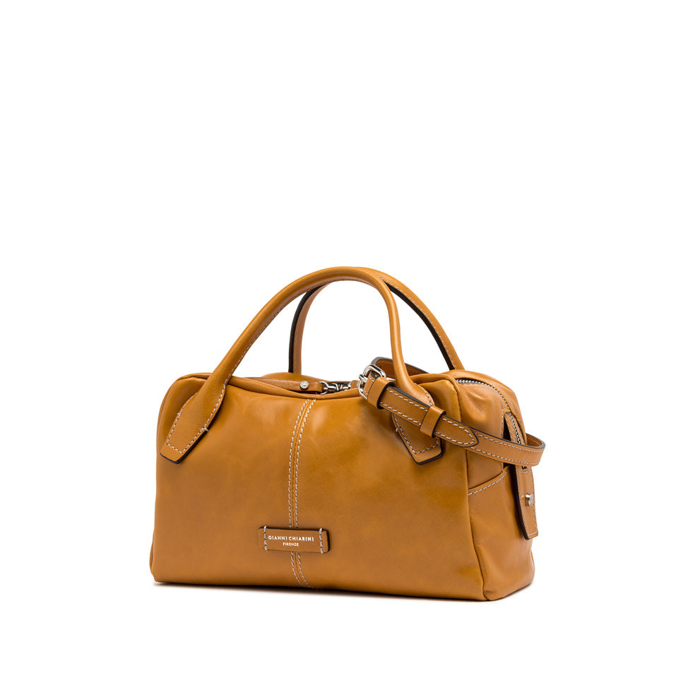 Borsa a mano Gianni Chiarini Emily in pelle con forma a bauletto CUOIO TU | Giò Fashion