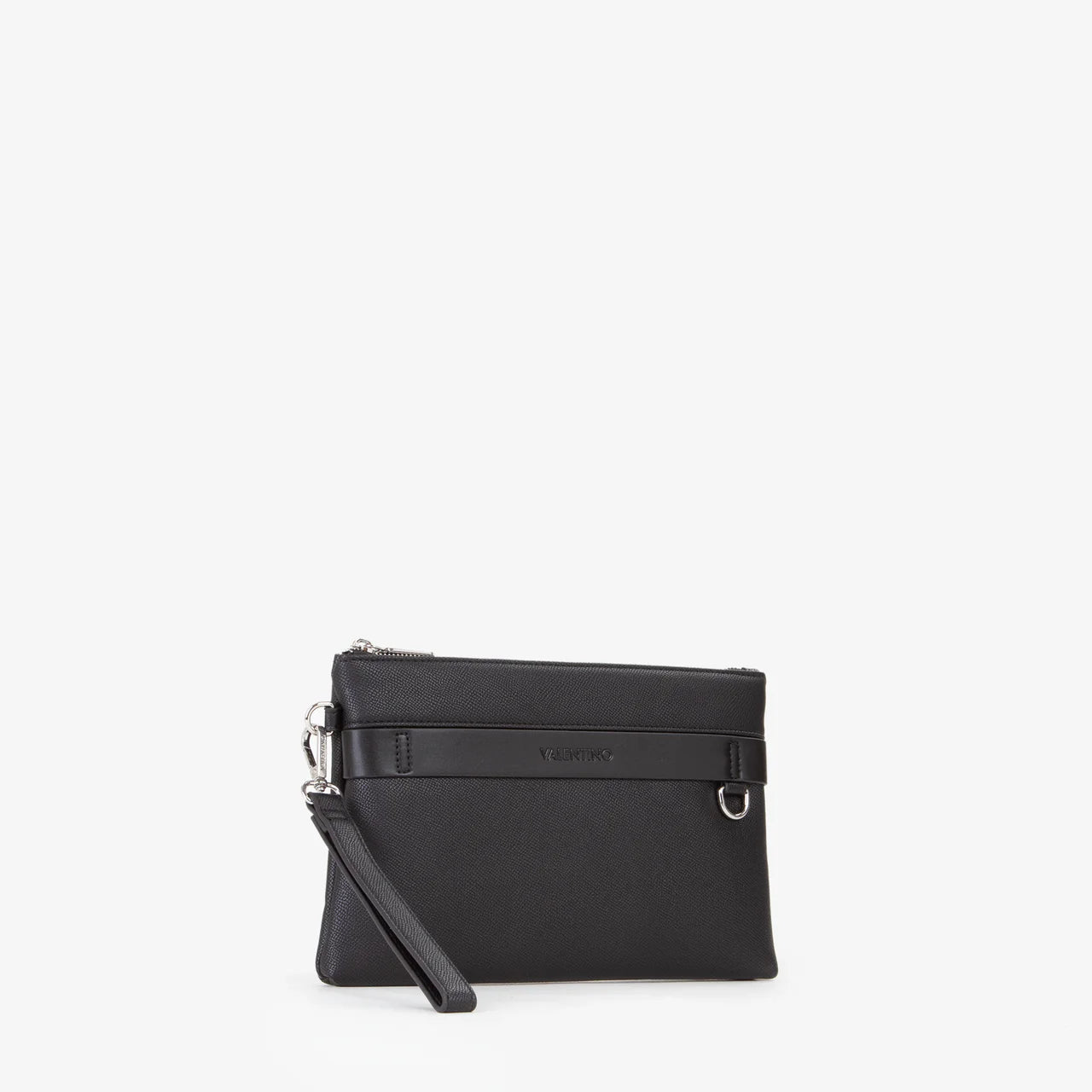 Valentino pochette uomo elegante con polsiera removibile Nero TU | Giò Fashion