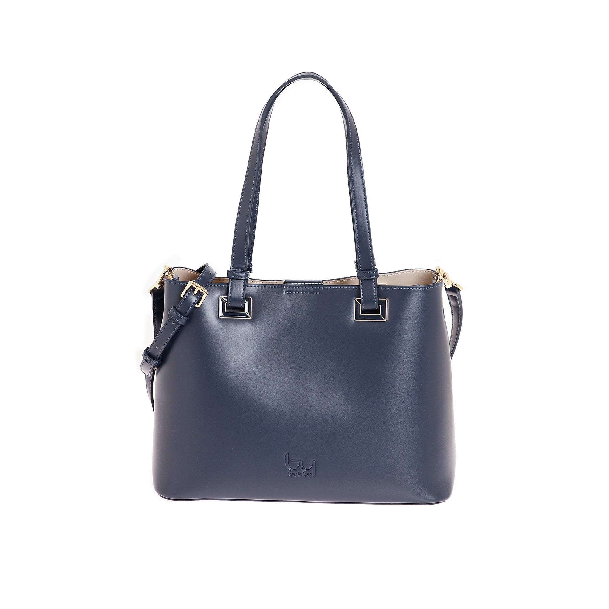 Borsa a spalla Byblos donna elegante con doppio manico e tracolla regolabile Blu TU | Giò Fashion